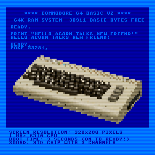 A Commodore 64 screen-shot (faked). I still remember what the second command does. Do you?