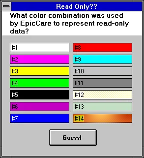 Select the color combination you think was used
