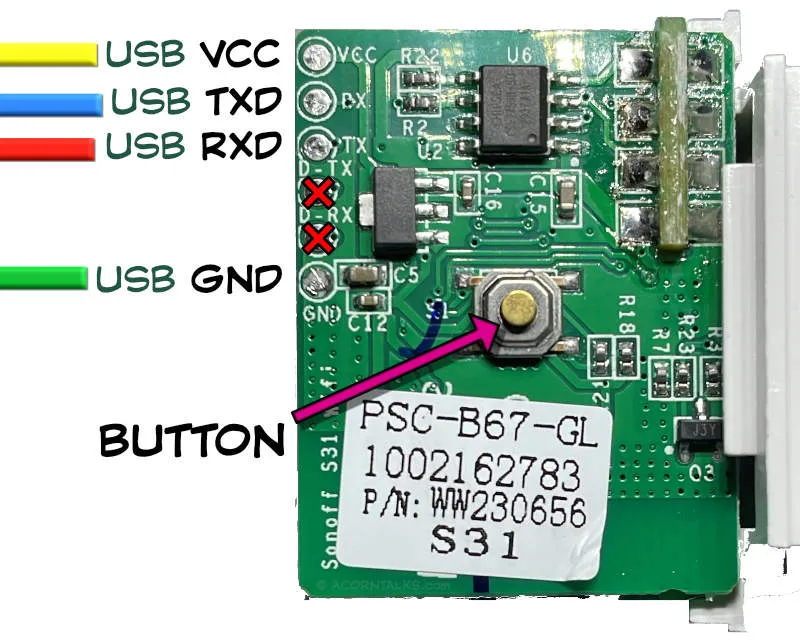 Correct wiring to the S31